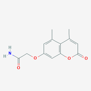 molecular formula C13H13NO4 B5635943 2-(4,5-Dimethyl-2-oxochromen-7-yl)oxyacetamide 