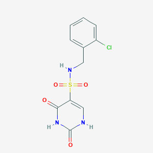 molecular formula C11H10ClN3O4S B5635971 N-[(2-CHLOROPHENYL)METHYL]-2-HYDROXY-6-OXO-1,6-DIHYDROPYRIMIDINE-5-SULFONAMIDE 