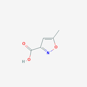 molecular formula C5H5NO3 B056360 5-Methylisoxazole-3-carboxylic acid CAS No. 3405-77-4