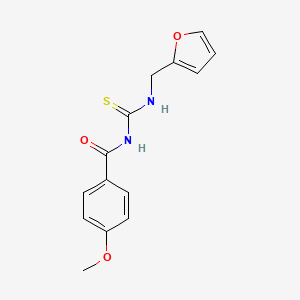 molecular formula C14H14N2O3S B5636050 1-Furan-2-ylmethyl-3-(4-methoxy-benzoyl)-thiourea 