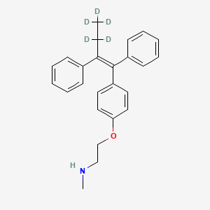 molecular formula C25H27NO B563612 N-Desmethyl Tamoxifen-d5 