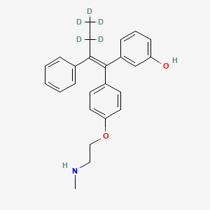 molecular formula C25H27NO2 B563614 N-Desmethyl Droloxifene-d5 
