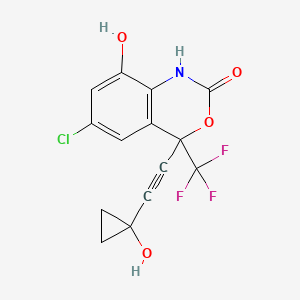 molecular formula C14H9ClF3NO4 B563625 rac 8,14-Dihydroxy Efavirenz CAS No. 1189909-96-3