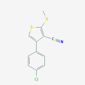 3-Thiophenecarbonitrile, 4-(4-chlorophenyl)-2-(methylthio)-
