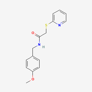 molecular formula C15H16N2O2S B5636435 N-[(4-METHOXYPHENYL)METHYL]-2-(PYRIDIN-2-YLSULFANYL)ACETAMIDE 