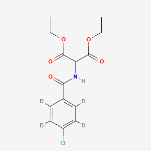(4-Chlorobenzoylamino)malonic Acid-d4 Diethyl Ester