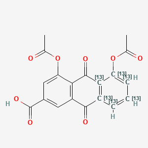molecular formula C19H12O8 B563650 Diacerein-13C6 CAS No. 1391052-74-6