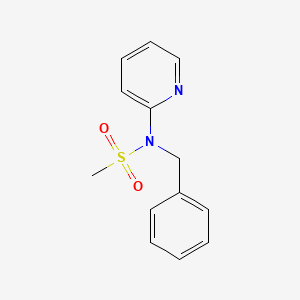 molecular formula C13H14N2O2S B5636527 N-benzyl-N-pyridin-2-ylmethanesulfonamide 