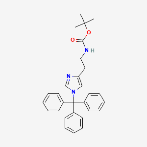 molecular formula C29H31N3O2 B563658 tert-Butyl [2-(1-trityl-1H-imidazol-4-yl)ethyl]carbamate CAS No. 327160-17-8