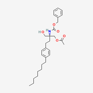 [(1R)-1-[(Acetyloxy)methyl]-1-(hydroxymethyl)-3-(4-octylphenyl)propyl]-carbamic Acid Phenylmethyl Ester