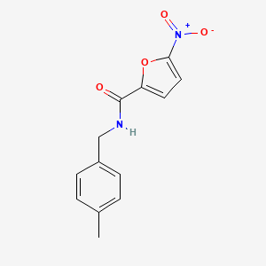 molecular formula C13H12N2O4 B5636686 N-[(4-methylphenyl)methyl]-5-nitrofuran-2-carboxamide 