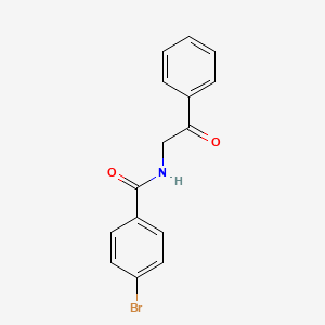 molecular formula C15H12BrNO2 B5636737 4-bromo-N-phenacylbenzamide 