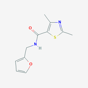 molecular formula C11H12N2O2S B5636778 N~5~-(2-FURYLMETHYL)-2,4-DIMETHYL-1,3-THIAZOLE-5-CARBOXAMIDE 