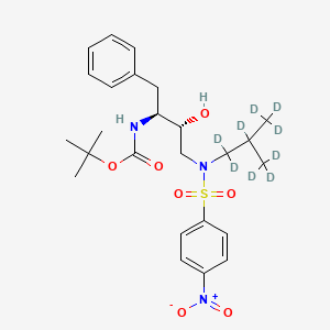 [(1S,2R)-1-Benzyl-2-hydroxy-3-[isobutyl-d9-[(4-nitrophenyl)sulfonyl]amino]propyl]carbamic Acid tert-Butyl Ester
