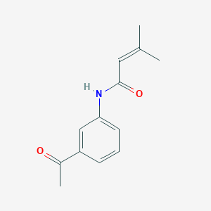 molecular formula C13H15NO2 B5637069 N-(3-acetylphenyl)-3-methylbut-2-enamide 