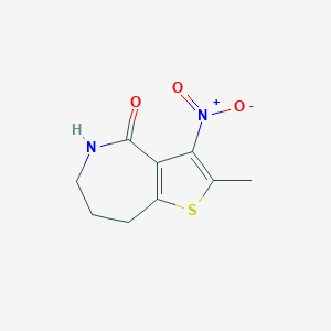 molecular formula C9H10N2O3S B5637119 2-Methyl-3-nitro-5,6,7,8-tetrahydrothieno[3,2-c]azepin-4-one 