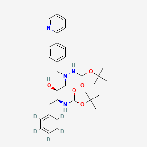 Des-N-(methoxycarbonyl)-L-tert-leucine Bis-Boc Atazanavir-d5