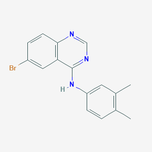 molecular formula C16H14BrN3 B5637307 6-bromo-N-(3,4-dimethylphenyl)quinazolin-4-amine 