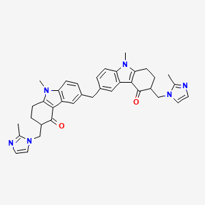 molecular formula C37H38N6O2 B563737 6,6'-Methylenebis((3RS)-9-methyl-3-((2-methyl-1H-imidazol-1-yl)methyl)-1,2,3,9-tetrahydro-4H-carbazol-4-one) CAS No. 1076198-52-1