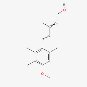 molecular formula C16H22O2 B563738 5-(4-甲氧基-2,3,6-三甲基苯基)-3-甲基戊-2,4-二烯-1-醇 CAS No. 167637-42-5