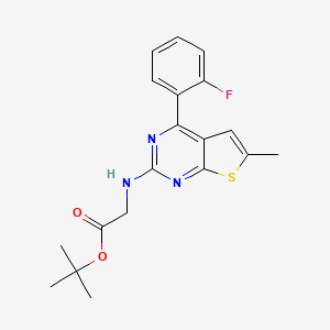 tert-Butyl 2-[4-(2-Fluorophenyl)-6-methylthieno[2,3-d]pyrimidin-2-ylamino]acetate