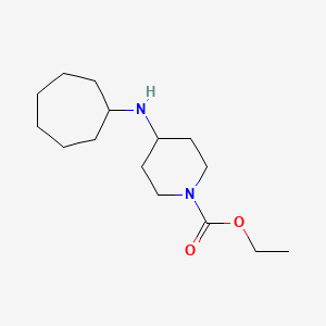 molecular formula C15H28N2O2 B5637421 Ethyl 4-(cycloheptylamino)piperidine-1-carboxylate 