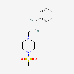 molecular formula C14H20N2O2S B5637535 1-METHANESULFONYL-4-[(2E)-3-PHENYLPROP-2-EN-1-YL]PIPERAZINE 