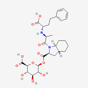 molecular formula C28H38N2O11 B563755 Trandolaprilat Acyl-|A-D-glucuronide, 65% CAS No. 1260610-97-6