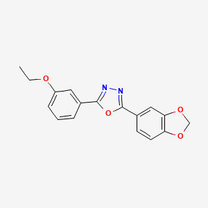 2-(1,3-benzodioxol-5-yl)-5-(3-ethoxyphenyl)-1,3,4-oxadiazole