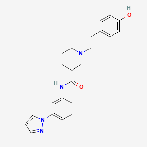 1-[2-(4-hydroxyphenyl)ethyl]-N-[3-(1H-pyrazol-1-yl)phenyl]piperidine-3-carboxamide