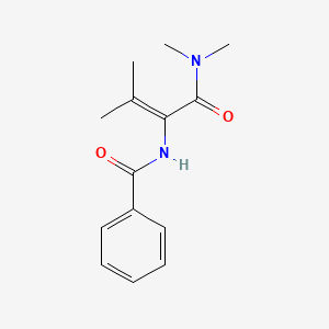 molecular formula C14H18N2O2 B5637619 N-[1-(dimethylamino)-3-methyl-1-oxobut-2-en-2-yl]benzamide 