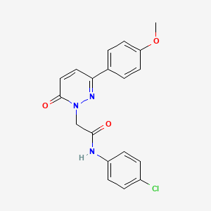molecular formula C19H16ClN3O3 B5637633 N-(4-chlorophenyl)-2-(3-(4-methoxyphenyl)-6-oxopyridazin-1(6H)-yl)acetamide 