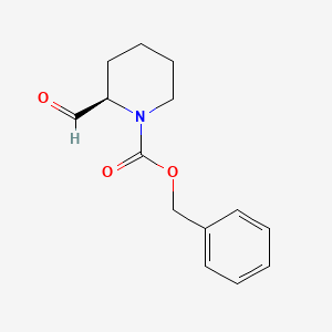 molecular formula C14H17NO3 B563766 (R)-N-Benzyloxycarbonyl-2-piperidinecarboxaldehyde CAS No. 1068012-41-8