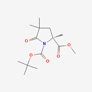 molecular formula C14H23NO5 B563767 Methyl (2S)-1-tert-Boc-2,4,4-trimethylpyroglutamate CAS No. 1217662-00-4