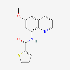 molecular formula C15H12N2O2S B5637749 N-(6-methoxyquinolin-8-yl)thiophene-2-carboxamide 