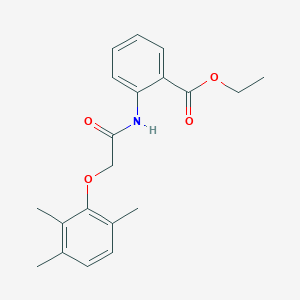 molecular formula C20H23NO4 B5637869 ETHYL 2-[2-(2,3,6-TRIMETHYLPHENOXY)ACETAMIDO]BENZOATE 
