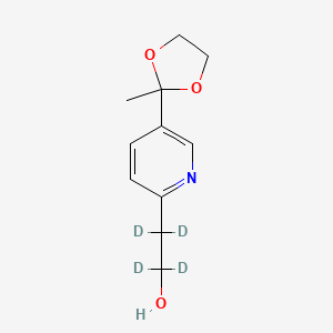 5-(2-Methyl-1,3-dioxolan-2-yl)-2-pyridineethanol-d4