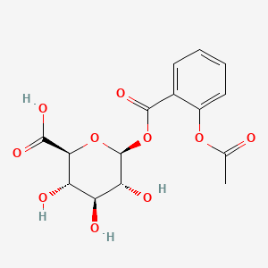 molecular formula C15H16O10 B563799 Acetylsalicylic acid acyl-beta-D-glucuronide CAS No. 24719-72-0