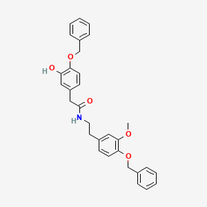 molecular formula C31H31NO5 B563807 2-[4-(Benzyloxy)-3-hydroxyphenyl]-N-{2-[4-(benzyloxy)-3-methoxyphenyl]ethyl}acetamide CAS No. 62744-12-1