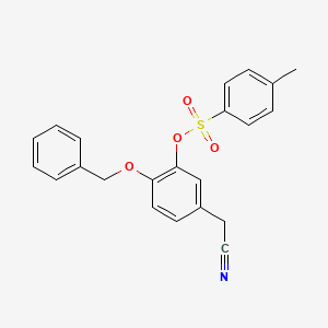molecular formula C22H19NO4S B563809 3-Tosyloxy-4-benzyloxybenzyl cyanide CAS No. 65615-26-1