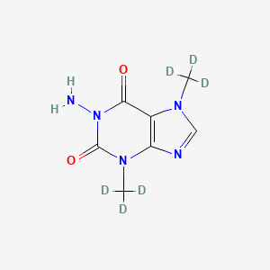 molecular formula C7H9N5O2 B563813 5-Amino-3,7-dimethyl Xanthine-d6 CAS No. 1185126-58-2