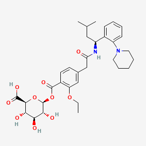 molecular formula C33H44N2O10 B563814 瑞格列奈酰基-β-D-葡萄糖醛酸苷 CAS No. 1309112-13-7