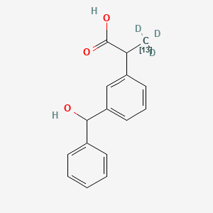 molecular formula C16H16O3 B563821 Dihydro Ketoprofen-13C,d3(Mixture of Diastereomers) CAS No. 1189722-51-7