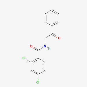 molecular formula C15H11Cl2NO2 B5638268 2,4-dichloro-N-phenacylbenzamide 