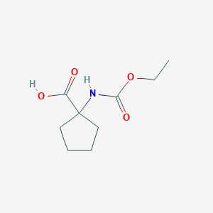 molecular formula C9H15NO4 B056383 1-Ethoxycarbonylamino-1-carboxycyclopentane CAS No. 114341-99-0
