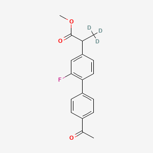 B563848 2-(4'-Acetyl-2-fluoro-biphenyl-4-yl)propionic Acid-d3 Methyl Ester CAS No. 1185157-06-5