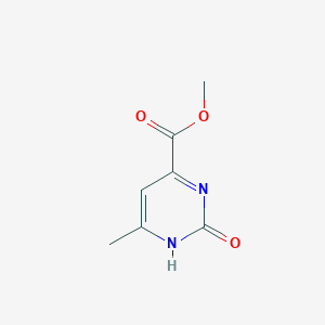 molecular formula C7H8N2O3 B056385 Methyl 2-hydroxy-6-methylpyrimidine-4-carboxylate CAS No. 89694-11-1