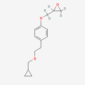 molecular formula C15H20O3 B563855 [[4-[2-(Cyclopropylmethoxy)ethyl]phenoxy]methyl]oxirane-d5 CAS No. 1185169-90-7