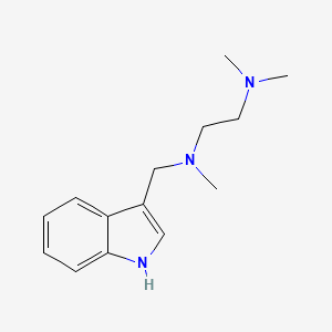 molecular formula C14H21N3 B5638588 N'-(1H-indol-3-ylmethyl)-N,N,N'-trimethylethane-1,2-diamine 