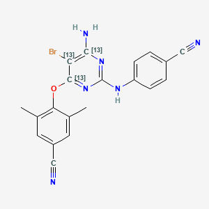 molecular formula C20H15BrN6O B563864 Etravirine-13C3 CAS No. 1189671-48-4